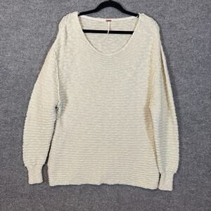Free People Sweater Womens Small Green Oversized Sweater Bohemian‎
